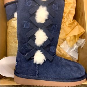 Koolaburra UGG K Victoria Tall Girls Size 12 Blue Boots